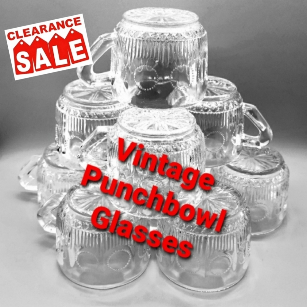 Punchbowl Glasses "Bullseye" (9)